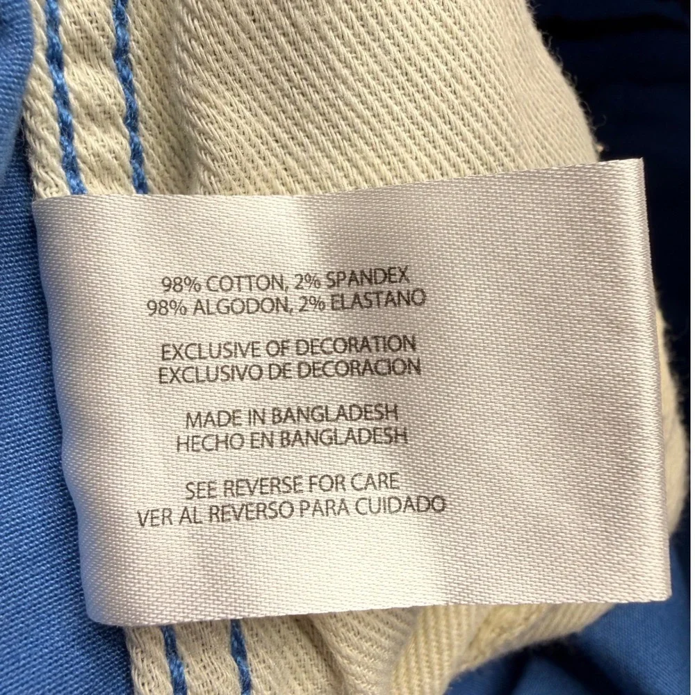 Gap Mens XXL Blue Drawstring Elastic Waist Casual Chino Shorts